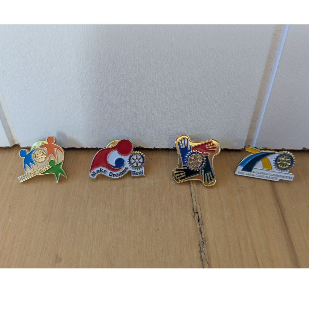 Lot of 4 Rotary International Lapel Pins from the 2000's